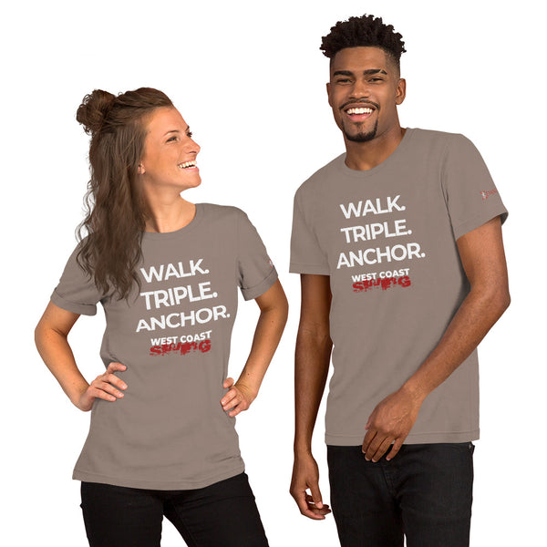 WALK. TRIPLE. ANCHOR. West Coast Swing Unisex T-Shirt